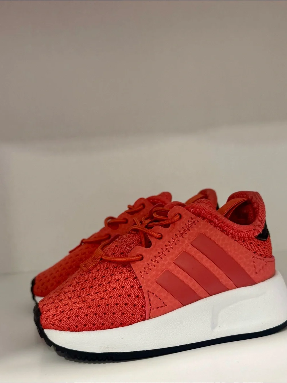 adidas Kids Red Mesh Sneakers with White Midsole